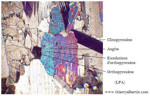 Augite, orthopyroxènes, clinopyroxènes