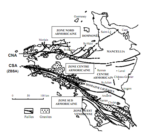 Structure du Massif Armoricain